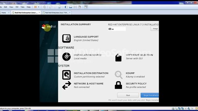 How to Install Redhat Linux 7.3 Server on Virtual Box | VMWare Workstation - 64Bit смотреть онлайн