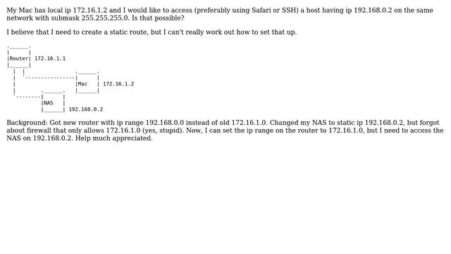 Set up route to host on different ip range смотреть онлайн
