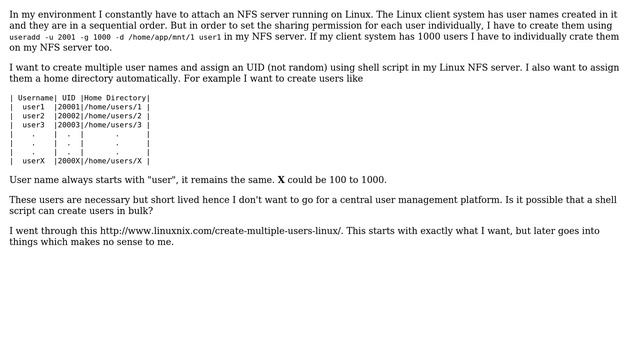 Create multiple username and UID in Linux using shell script смотреть онлайн