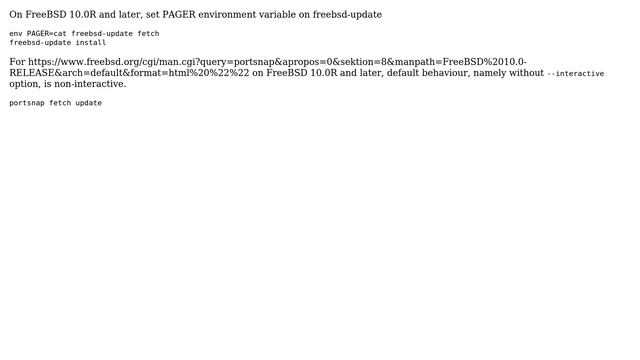 DevOps & SysAdmins: How do I non-interactively update FreeBSD system (and ports)? (5 Solutions!!) смотреть онлайн