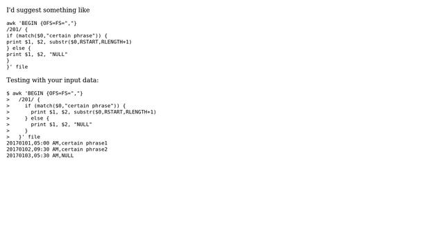 Unix & Linux: replace the empty fields from the output of "grep" with a string (4 Solutions!!) смотреть онлайн