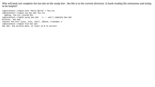 Unix & Linux: Stop bash completion from being smart and ignoring extensions смотреть онлайн