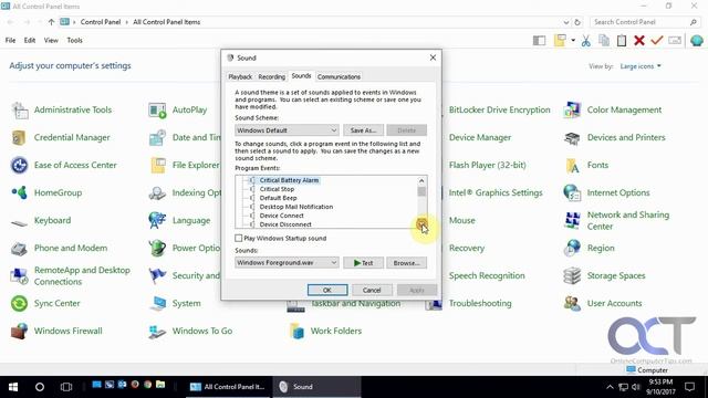 Change or Disable the Default Windows Sounds смотреть онлайн