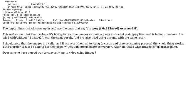 FFMpeg convert jpeg images to video смотреть онлайн