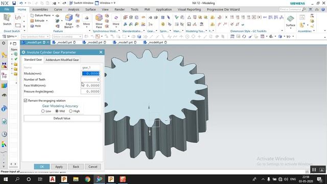 How To Create Gear In Nx | Siemens Nx Gear Design Tutorial