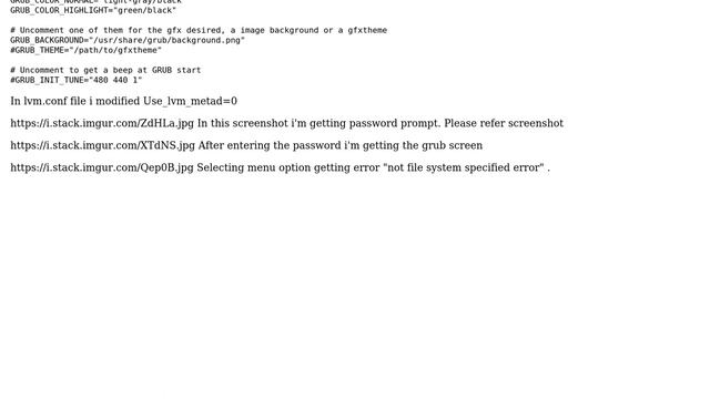 lvm encrypted partition in arch linux giving not file system specified error after selecting... смотреть онлайн