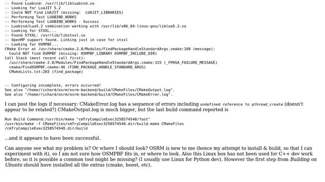 GIS: Trying to build OSRM: Could NOT find OSMPBF (2 Solutions!!) смотреть онлайн