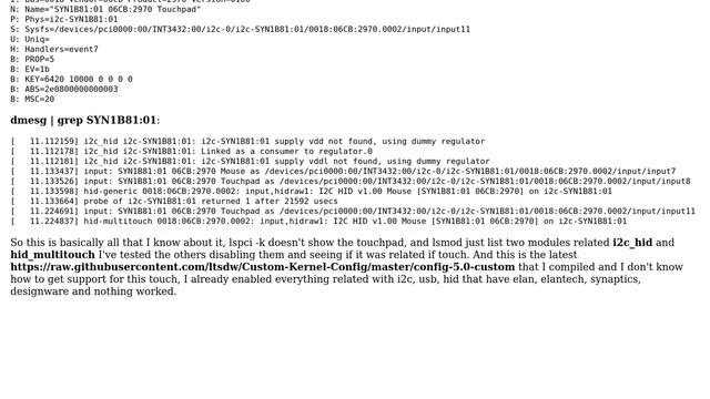 Unix & Linux: How do I Get Support for Acer E5-573-54zv Touchpad on a Custom Kernel? смотреть онлайн