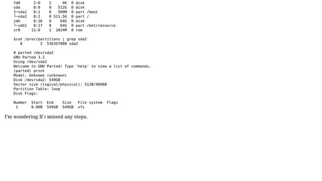 Unix & Linux: device from free diskspace does not match-up to size from list block size смотреть онлайн