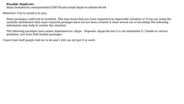 Ubuntu: \*\*plz help. skype wont install\*\* смотреть онлайн
