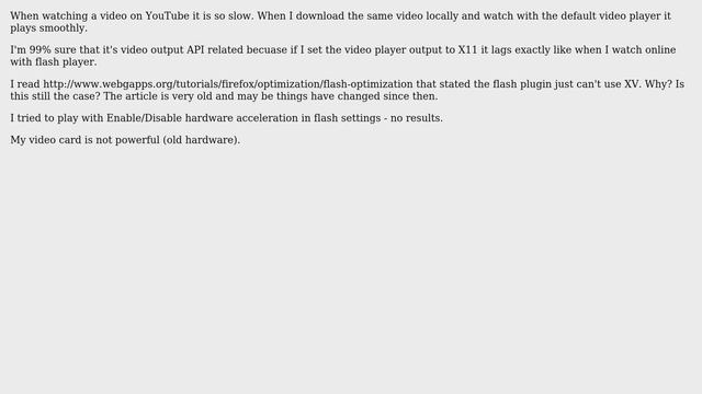 Unix & Linux: How to force flash player to use XV output for video streams? смотреть онлайн