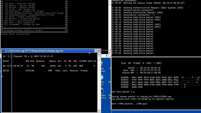 WEP Cracking Windows Aireplay смотреть онлайн