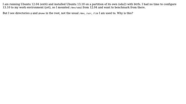 strange directories on ubuntu 13.10 btrfs partition смотреть онлайн