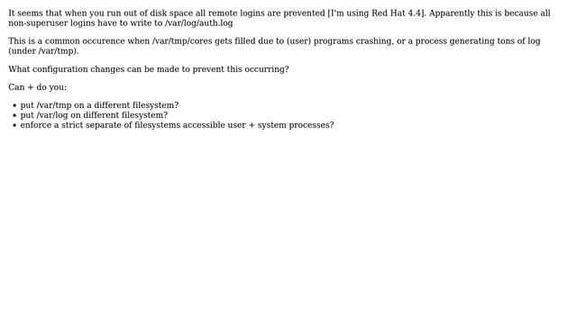 DevOps & SysAdmins: No space left on device prevents login смотреть онлайн