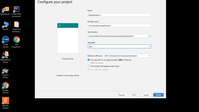 [M30235] Android Studio Basics - 2, new project - empty project смотреть онлайн