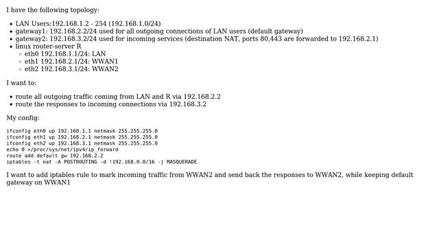 DevOps & SysAdmins: Linux router with diffent gateways for incomming and outgoing connections смотреть онлайн