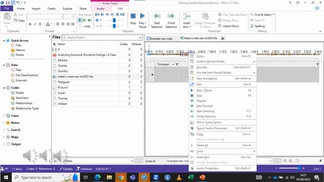 19 Coding Audio Visual Data in NVivo 12 Windows смотреть онлайн