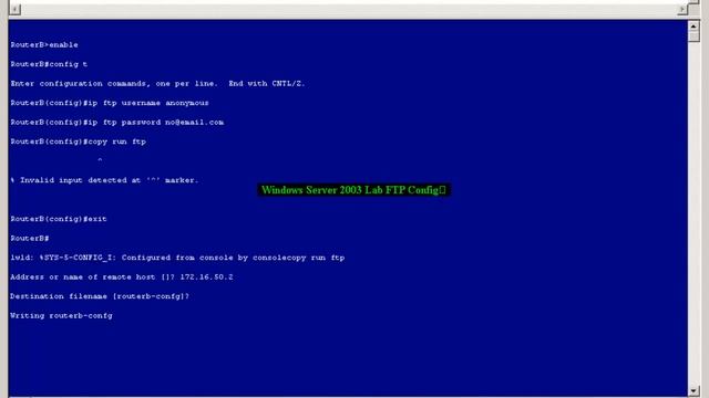 Windows Server 2003 Lab FTP Config смотреть онлайн