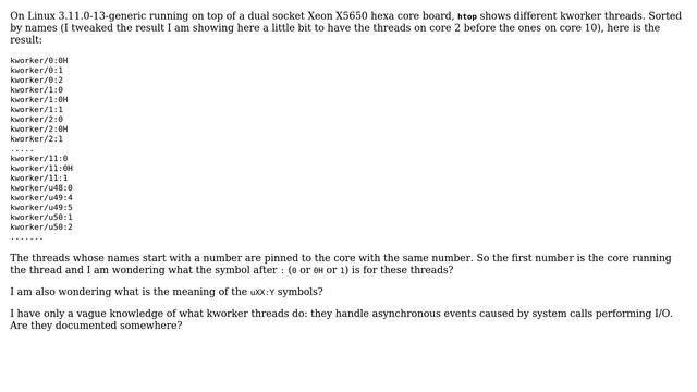 Unix & Linux: How interpret kworker threads names? смотреть онлайн
