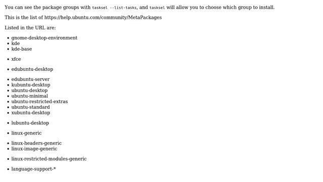 Ubuntu: Where is a list of available package groups for kickstart? (2 Solutions!!) смотреть онлайн