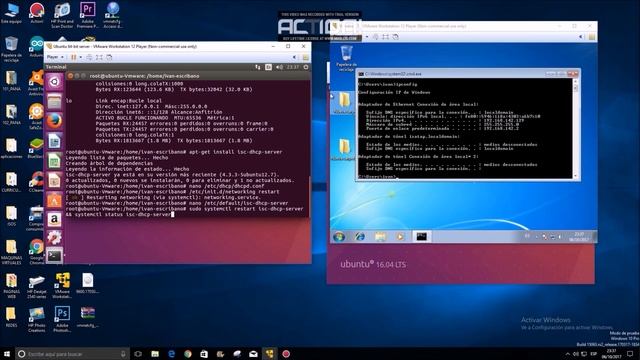 Configurar DHCP en Ubuntu server 16.04 con Windows7 y Ubuntu desktop 16.04 смотреть онлайн