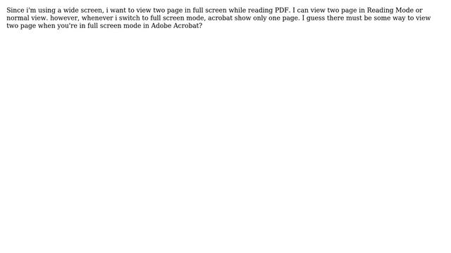 Unix & Linux: Two-page view in full screen for Adobe Acrobat смотреть онлайн