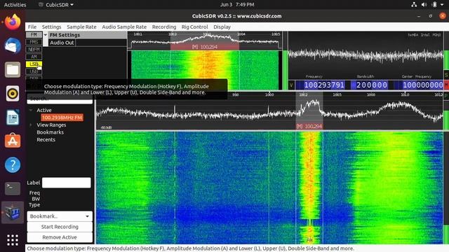 CubicSDR Basic Setup on Ubuntu 20.04 LTS with RTL-SDR Blog V3 смотреть онлайн