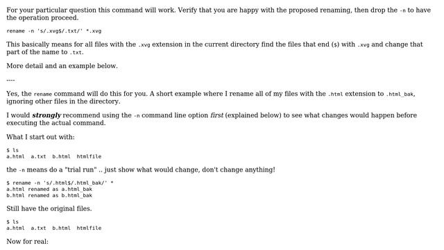 How can I rename all files in the current directory having a particular extension to another... смотреть онлайн