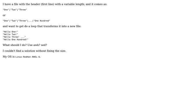 Unix & Linux: Reading a variable-sized line and splitting its content into separate lines with text смотреть онлайн