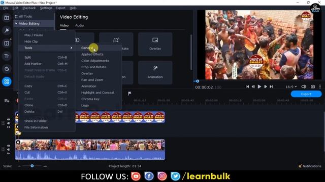 How to Logo Water mark at video in Movavi Video Editor Hindi смотреть онлайн