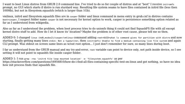 Unix & Linux: How to merge squashfs file during booting of "live" linux distros from GRUB manually? смотреть онлайн