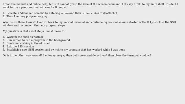 Unix & Linux: How exactly to use screen in linux / SSH shell? смотреть онлайн