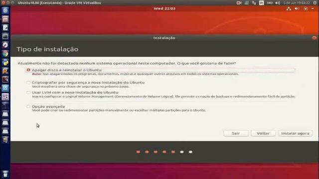 Virtualização - Instalação do Ubuntu 18.04 no Virtual Box смотреть онлайн