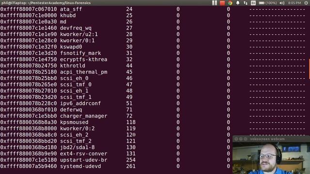 Pentester Academy Linux Forensics course Memory analysis part2 Getting process information with vol смотреть онлайн