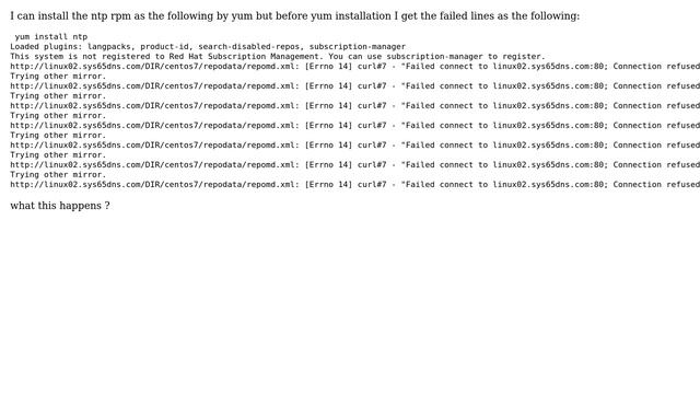 yum + connection refused (2 Solutions!!) смотреть онлайн
