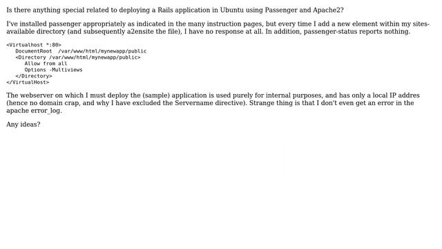 Ubuntu: Deployment of Rails Application using Passenger and Apache2 смотреть онлайн