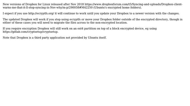 Ubuntu: Dropbox Ext4 - ecryptfs (3 Solutions!!) смотреть онлайн