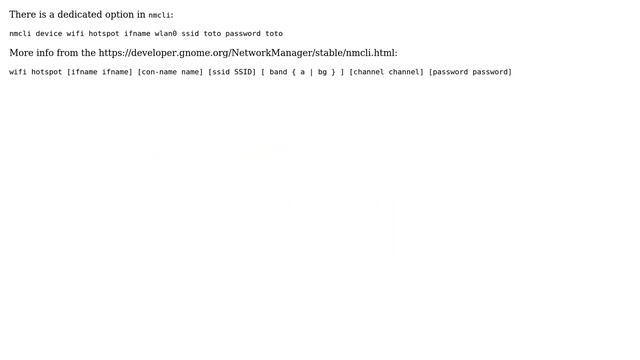 Unix & Linux: Terminal commands equivalent to NetworkManager's "Use as Hotspot" option смотреть онлайн