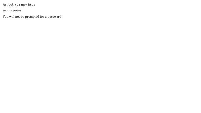 Unix & Linux: How to change to normal user in the command line when logged in as the root user? смотреть онлайн