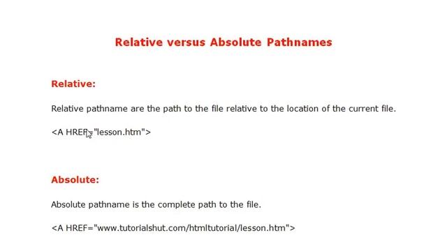 Learn HTML Tutorial 17 difference between relative and absolute pathname смотреть онлайн