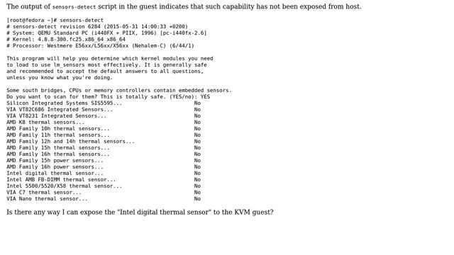 Host CPU temperature within KVM guest смотреть онлайн