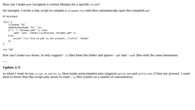 Unix & Linux: Make bash-autocomplete recognize certain filetype for certain script смотреть онлайн