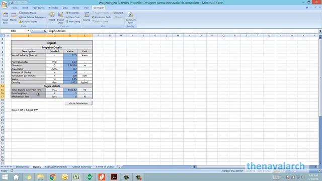Wageningen B Series Propeller Designer (www.thenavalarch.com)