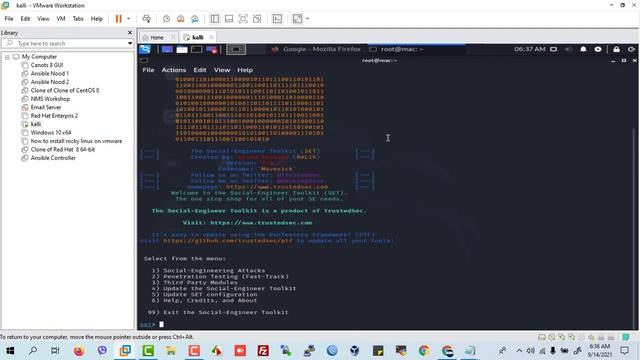 social engineering toolkit Install single command on Kali Linux смотреть онлайн