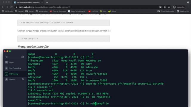 015 - Cara Setting Swapfile pada Server CentOS 7 смотреть онлайн