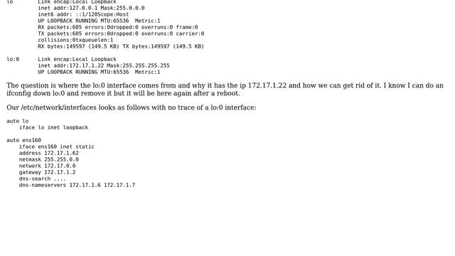 DevOps & SysAdmins: How to permanently remove lo:0 interface? смотреть онлайн
