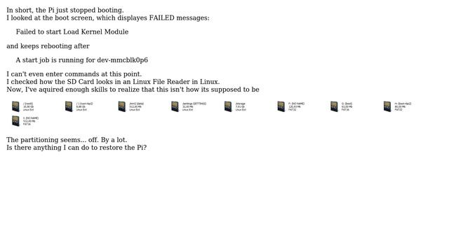 Raspberry Pi: Pi wont boot: Failed to start Load Kernel Module смотреть онлайн