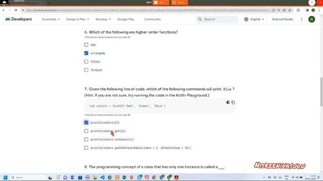 UNIT 3 Display lists and use Material Design More Kotlin fundamentals quiz answers смотреть онлайн