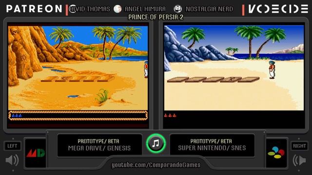 Prince of Persia 2 (Sega Genesis vs SNES) Side by Side Comparison смотреть онлайн