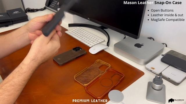 BlackBrook Mason Premium Handmade Leather Snap-On Case for Apple iPhone 15 Series смотреть онлайн